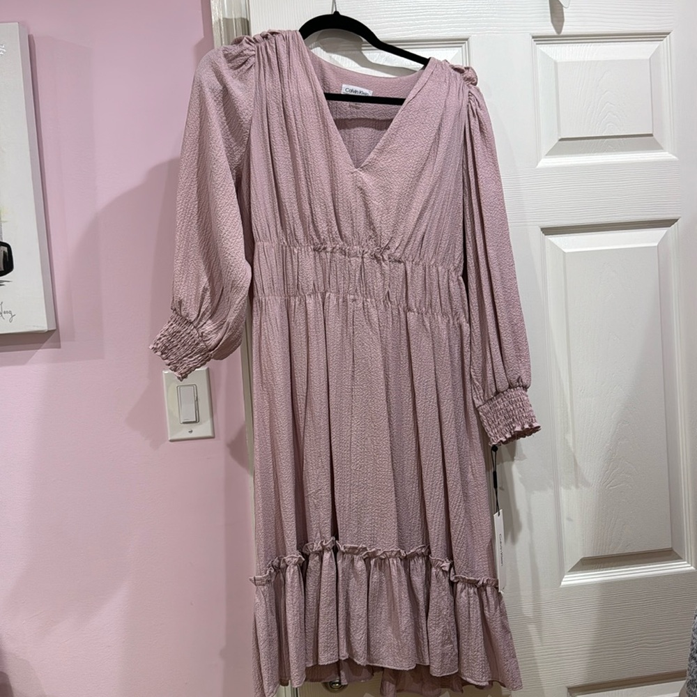 Calvin Klein Mauve Pink Midi Dress